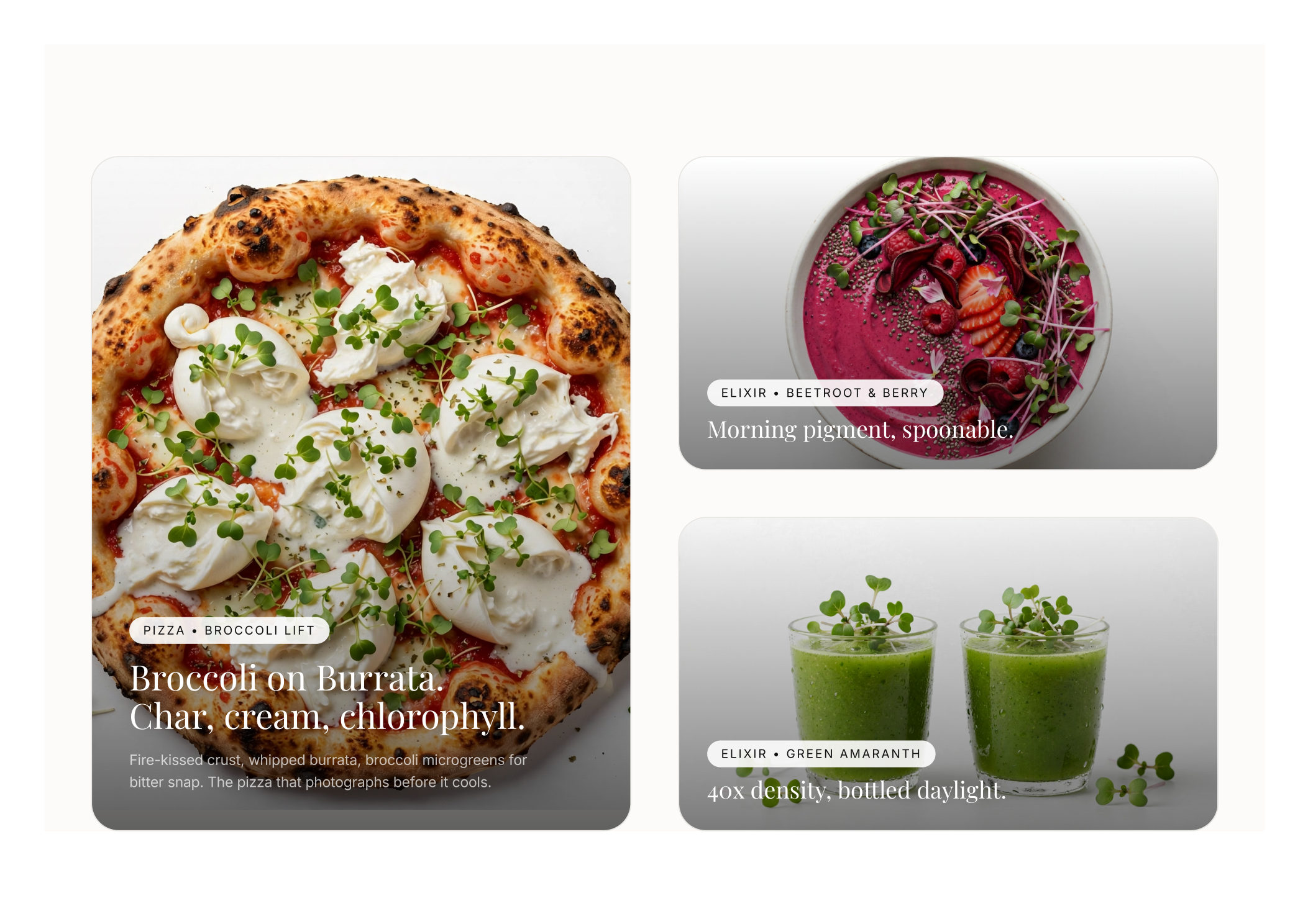 Greensome Atelier brochure page 3 — Why Microgreens